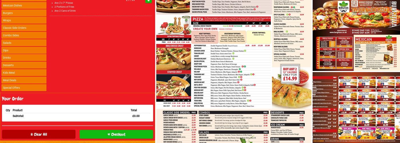 Burgitzza (Hemel Hempstead) Menu