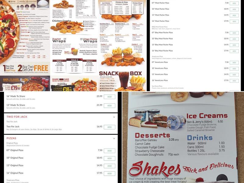 Fat Jacks Menu