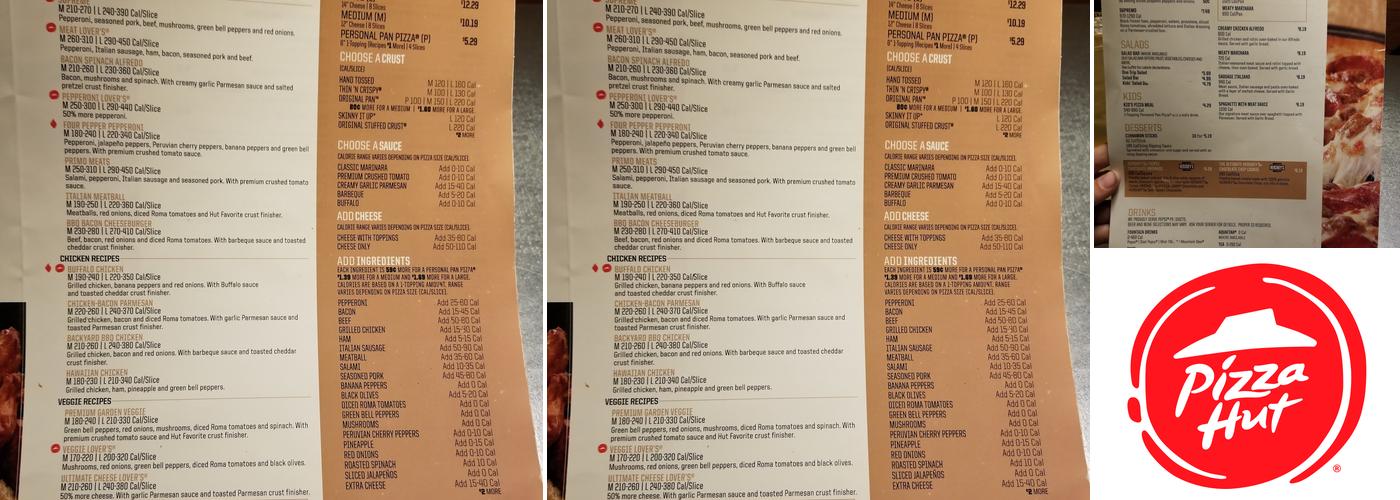 Pizza Hut Menu