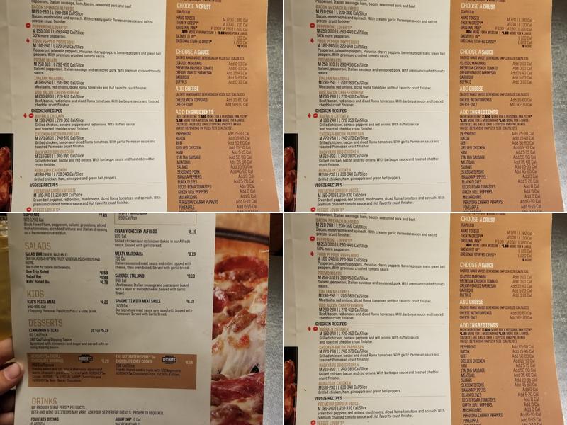 Pizza Hut Menu