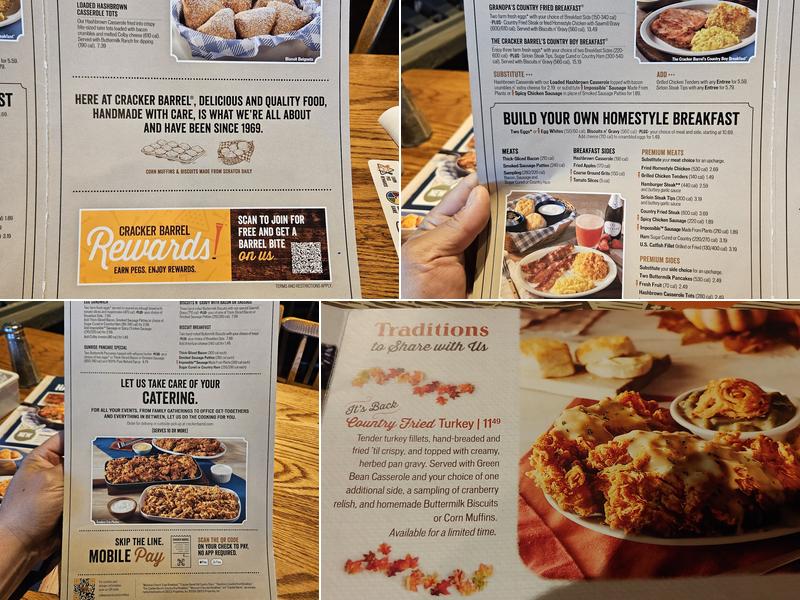 Cracker Barrel Old Country Store Menu