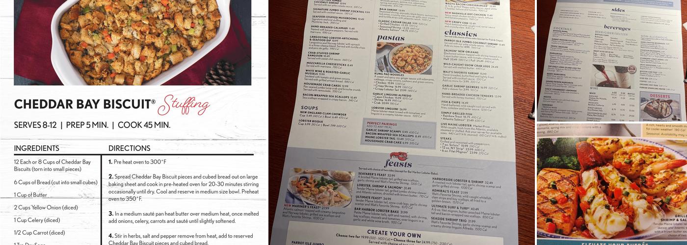 Red Lobster Menu