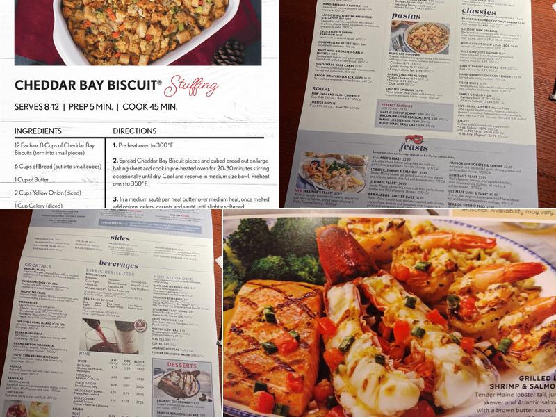 Red Lobster Menu