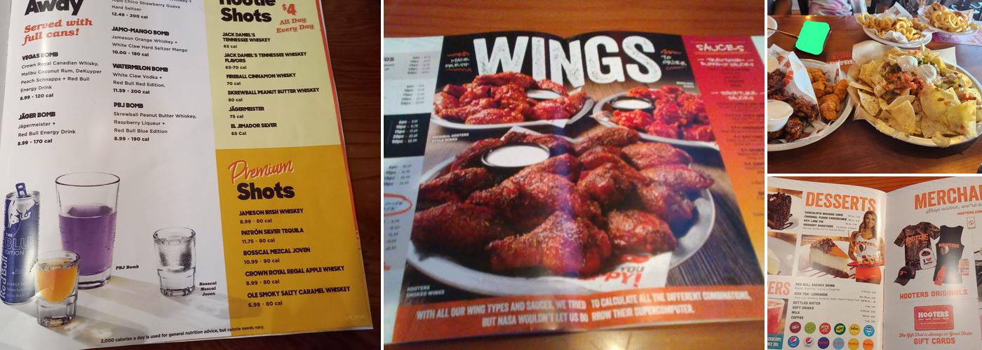 Hooters Menu