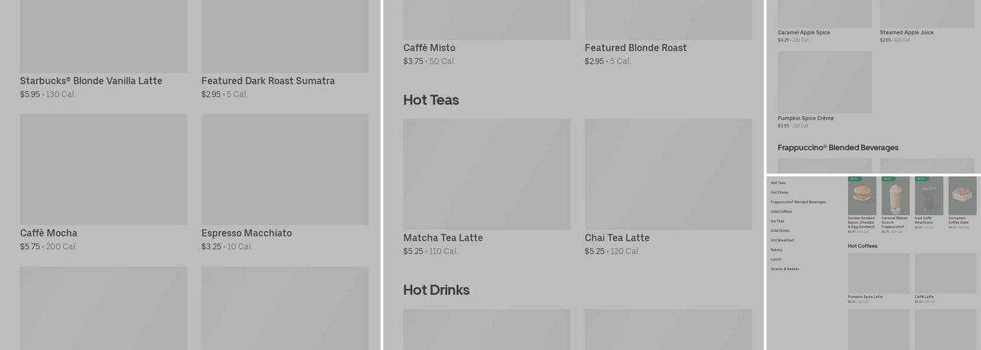 Starbucks Menu
