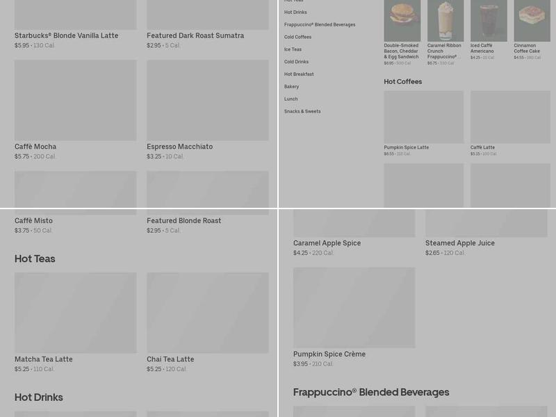 Starbucks Menu
