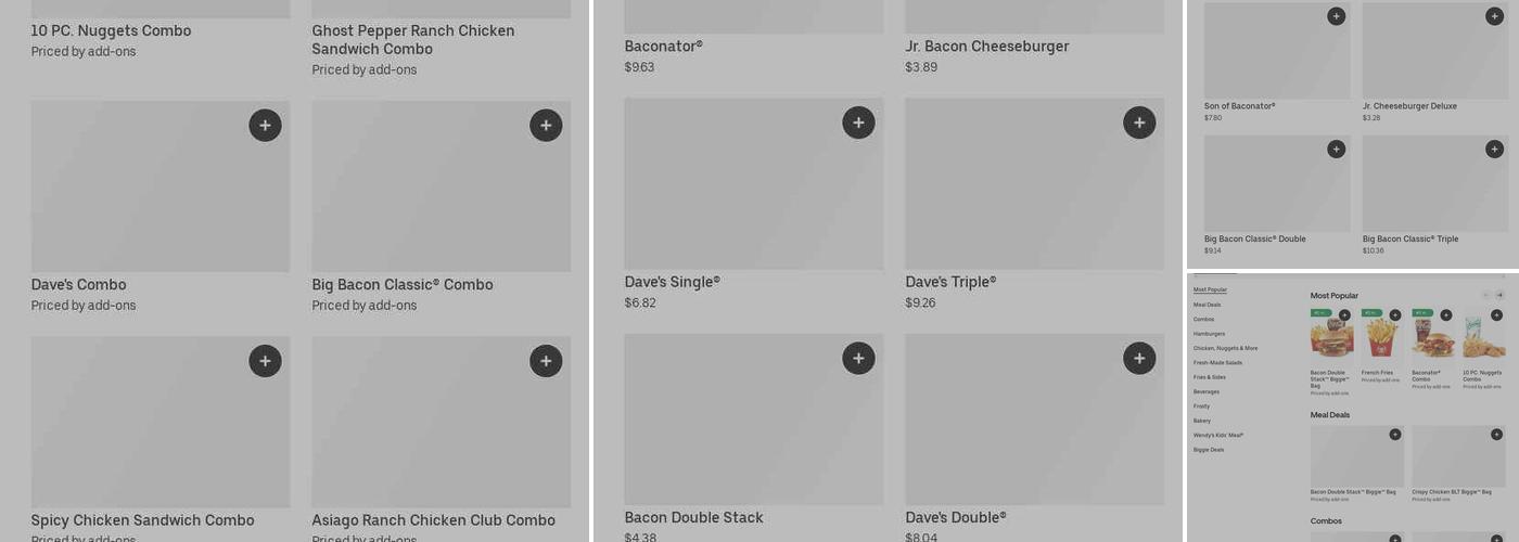 Wendy's Menu