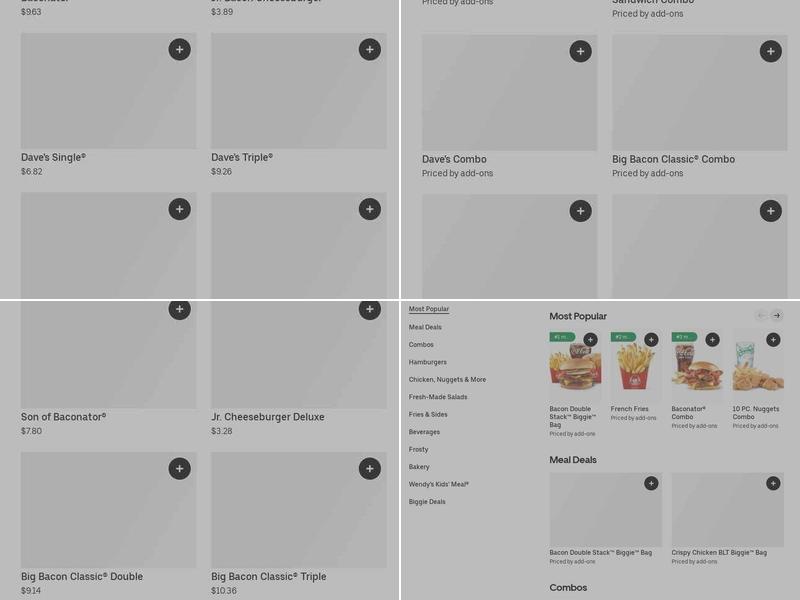 Wendy's Menu