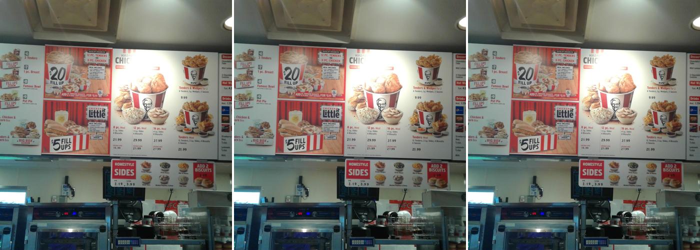 KFC Menu