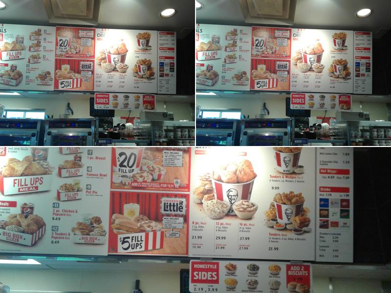 KFC Menu