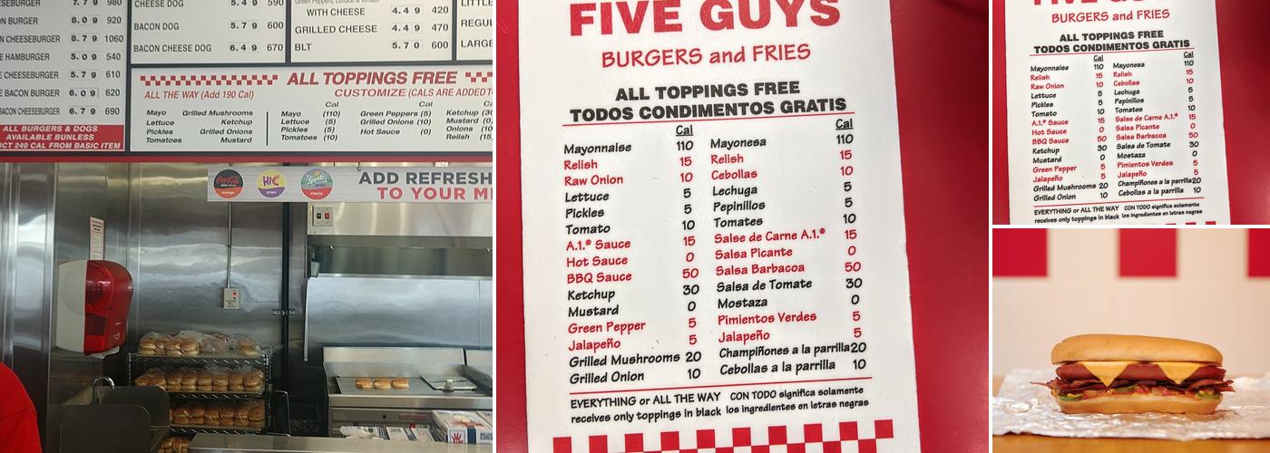 Five Guys Menu
