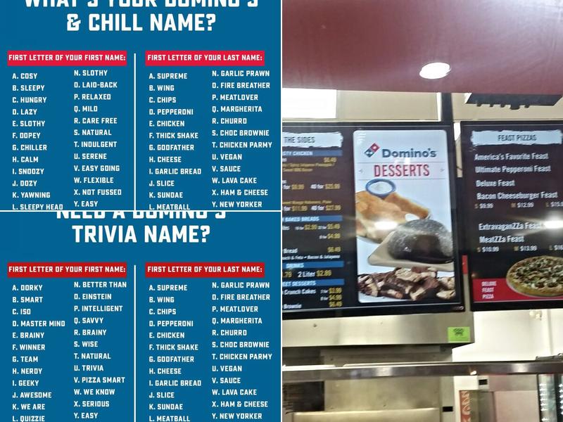 Domino's Pizza Menu