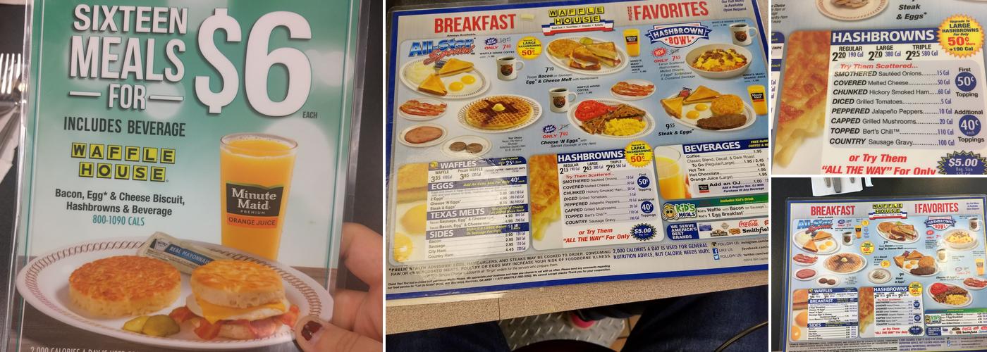 Waffle House Menu