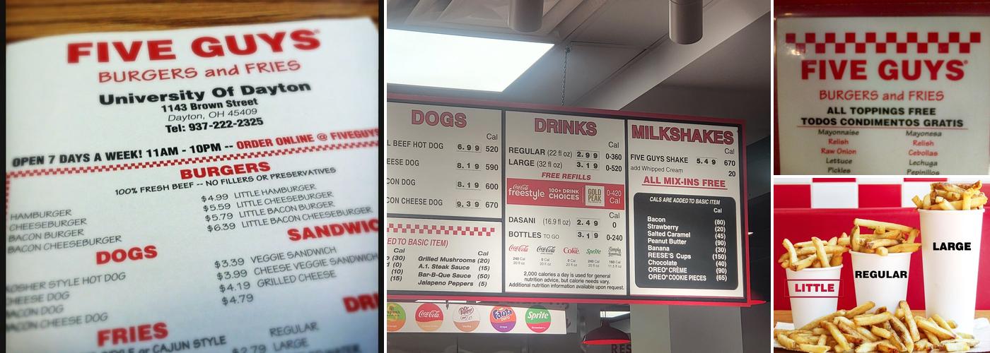 Five Guys Menu