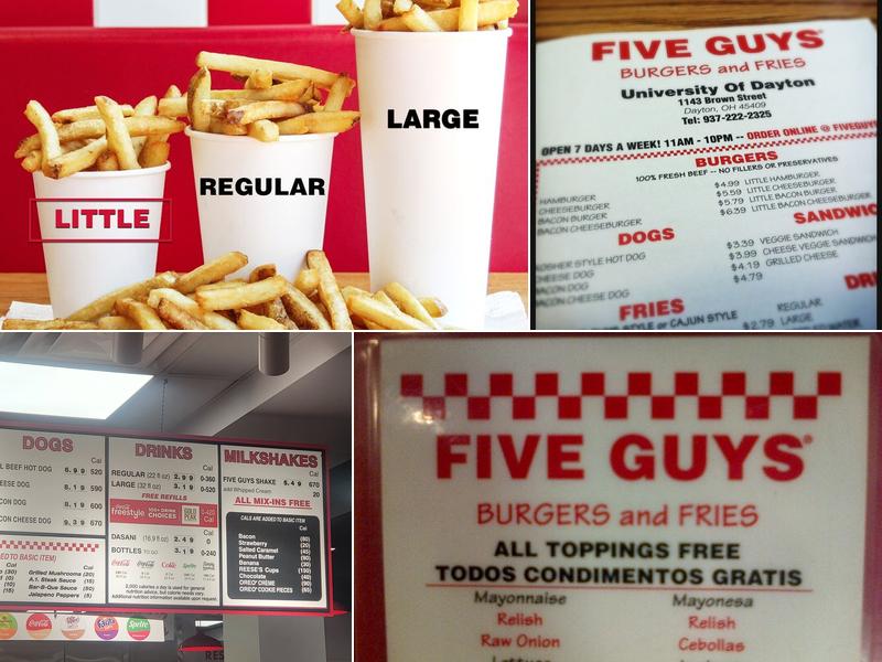 Five Guys Menu