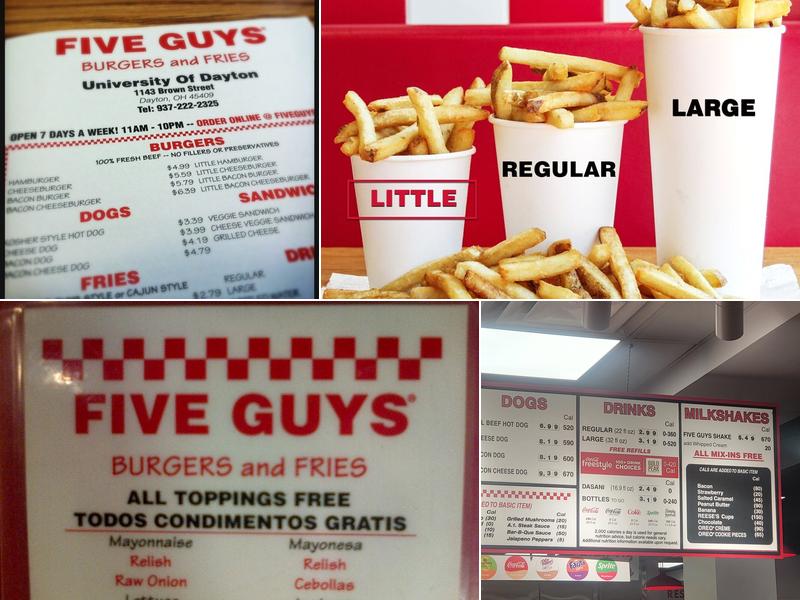 Five Guys Menu