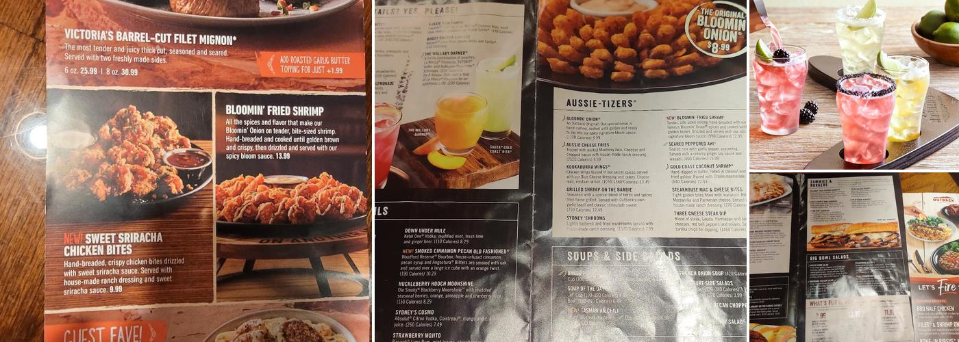 Outback Steakhouse Menu