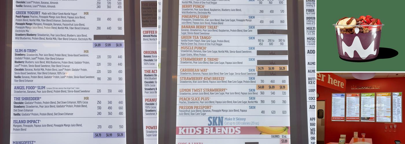 Smoothie King Menu