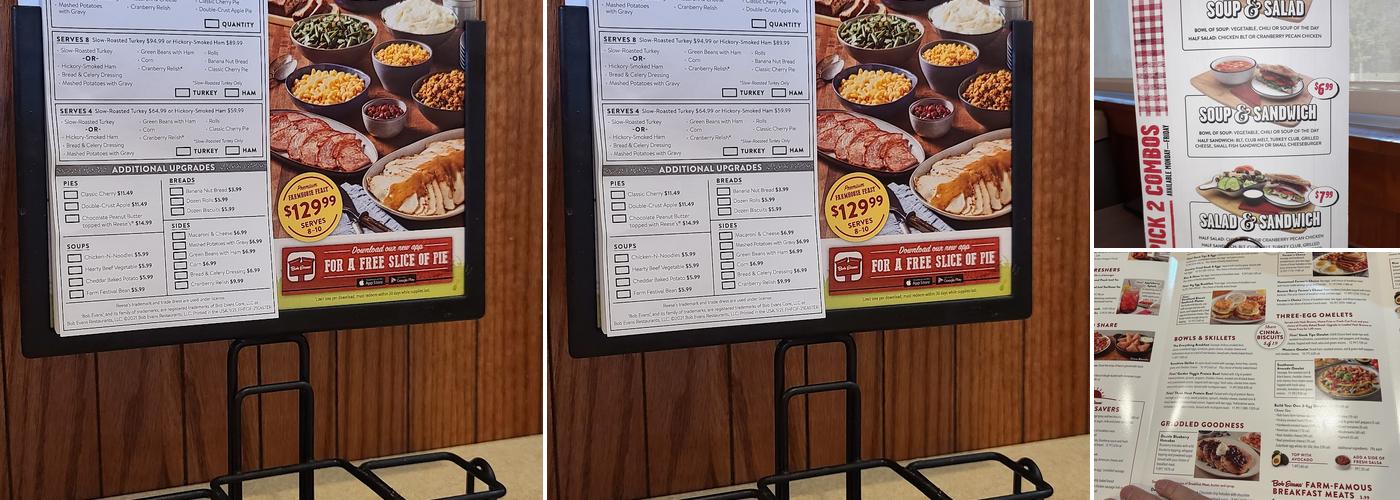 Bob Evans Menu