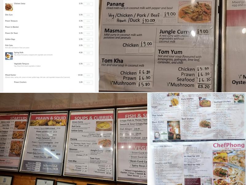 Chef Phong - Thai Takeaway Menu