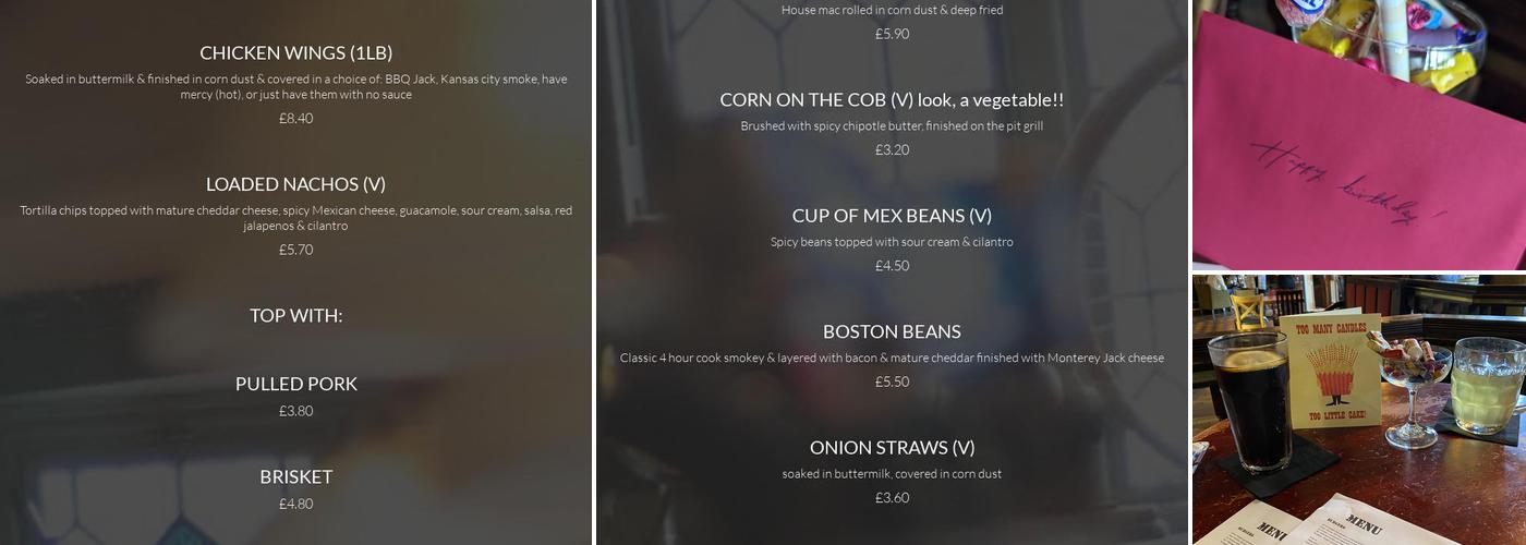 Huckleberrys Bar and Grill Menu