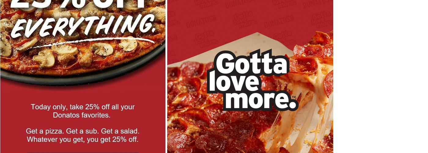 Donatos Pizza Menu