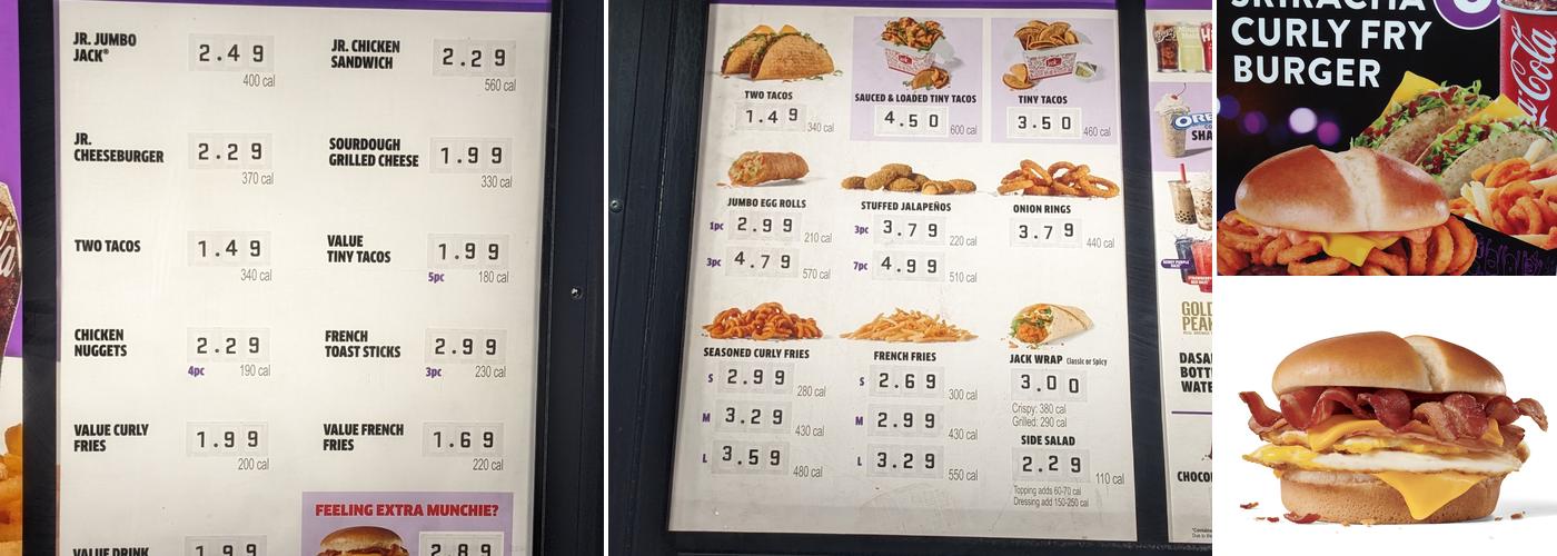 Jack In The Box Menu