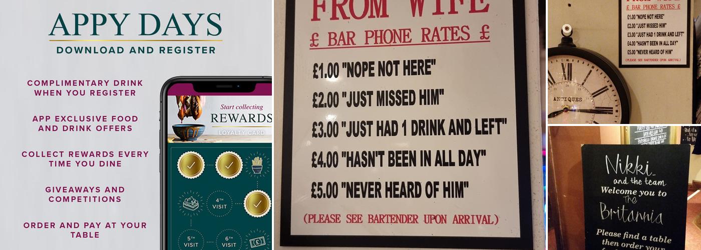 The Britannia Inn Menu