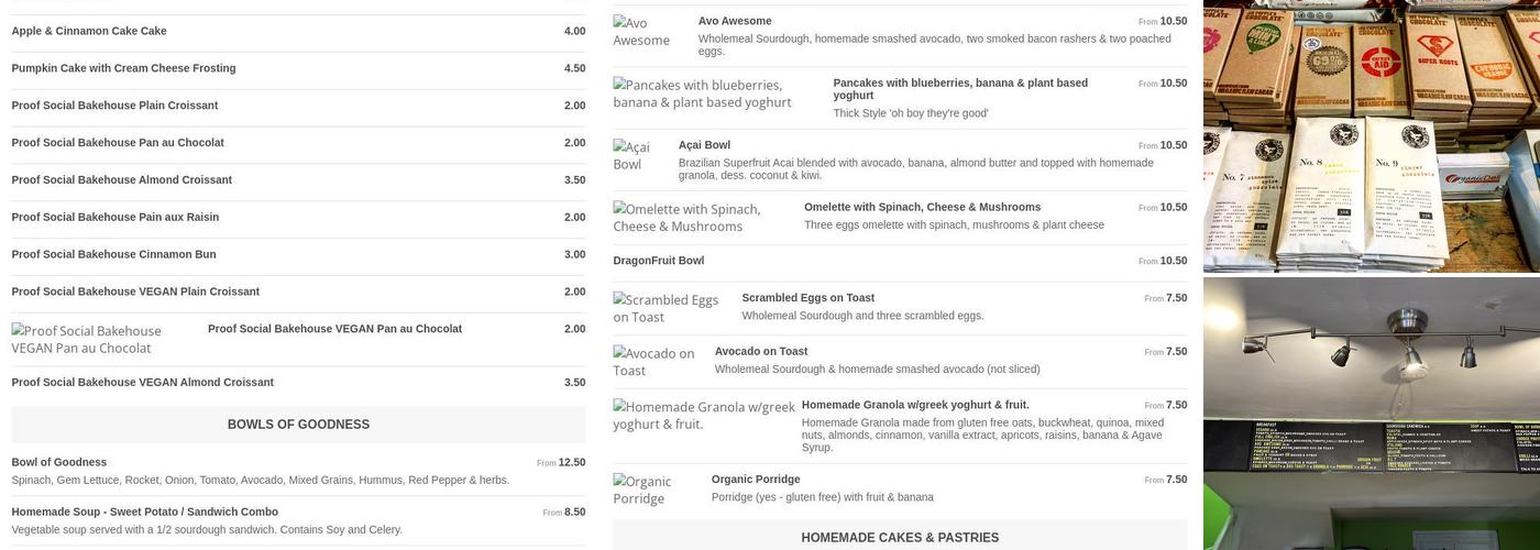 Organic Deli Cafe & Catering Menu