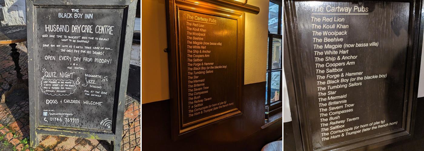 The Black Boy Inn Menu