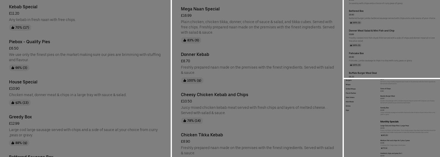 Frydays Fish And Chips Menu