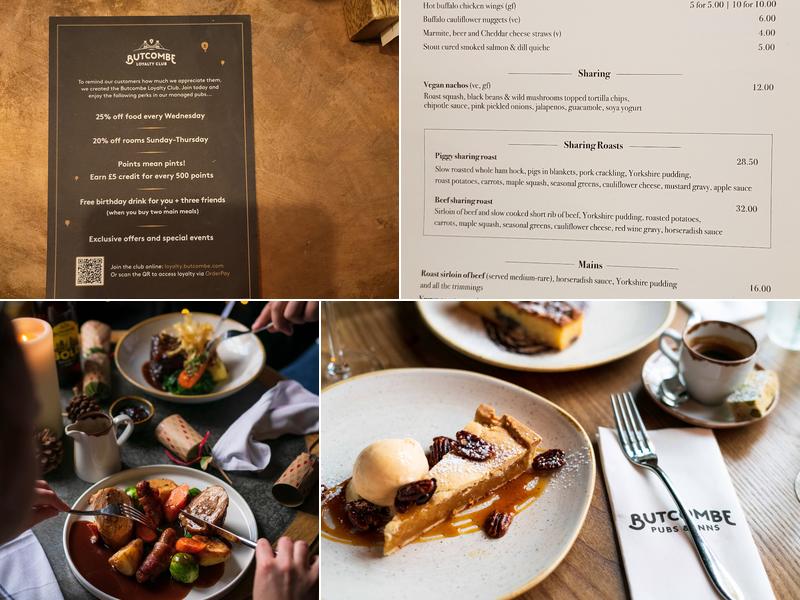 The Pig & Fiddle, Bath Menu