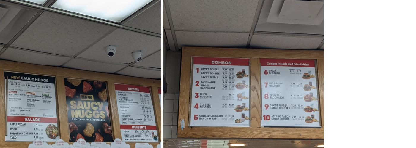 Wendy's Menu