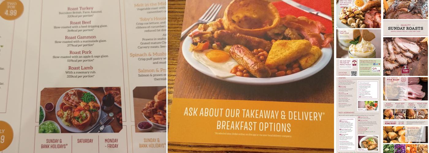 Toby Carvery Whitchurch Menu