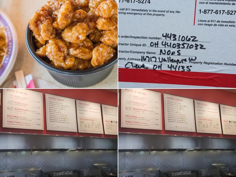 Panda Express Menu