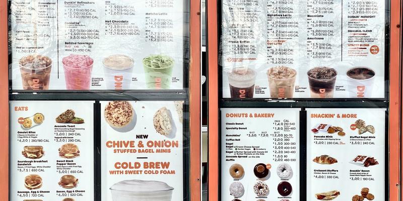 Dunkin' Menu