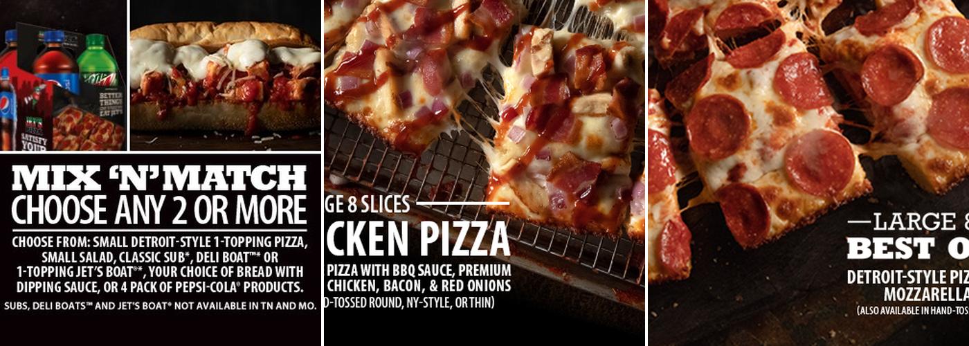 Jet's Pizza Menu
