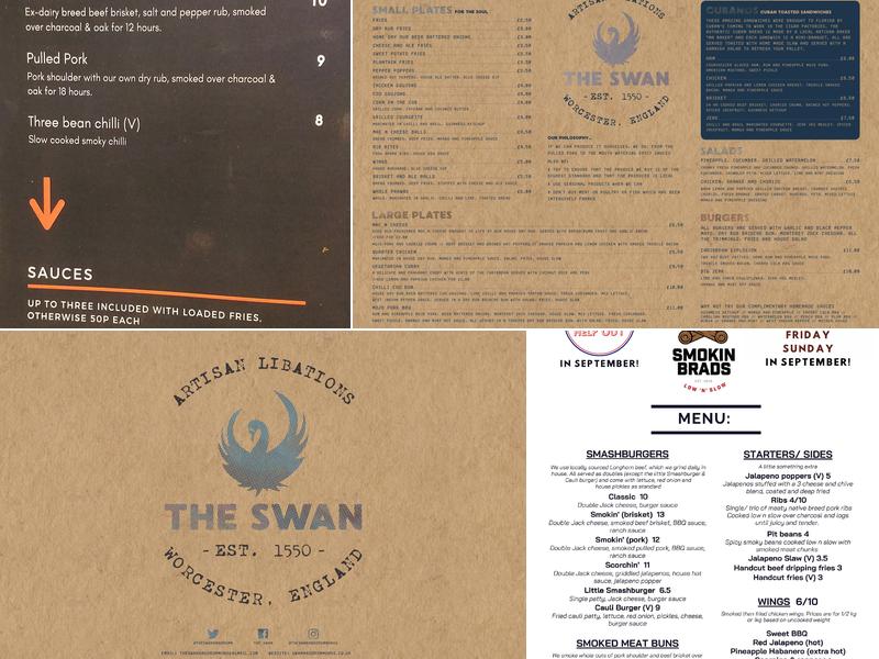 The Swan Menu