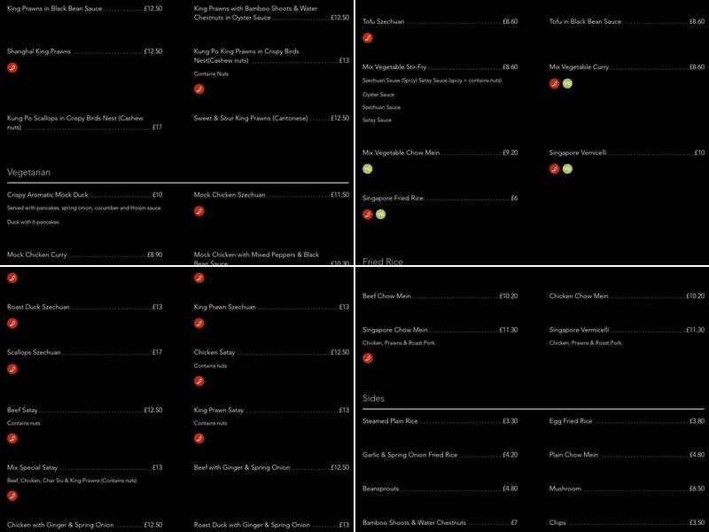 Chung Ying Garden Menu