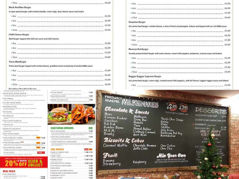 Brooklyns 5 (Redditch) Menu