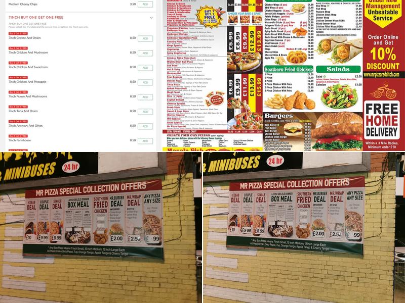 Mr Pizza Menu