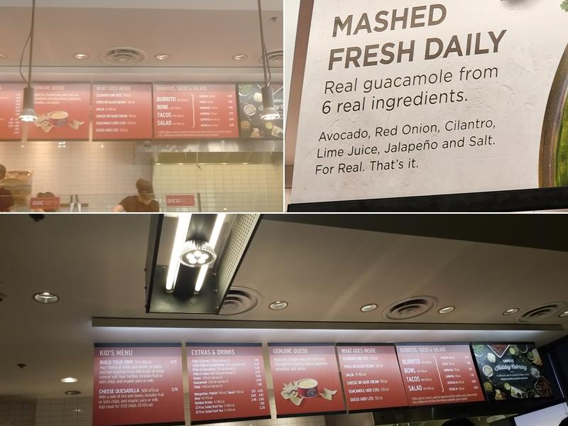 Chipotle Mexican Grill Menu