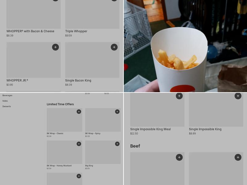 Burger King Menu