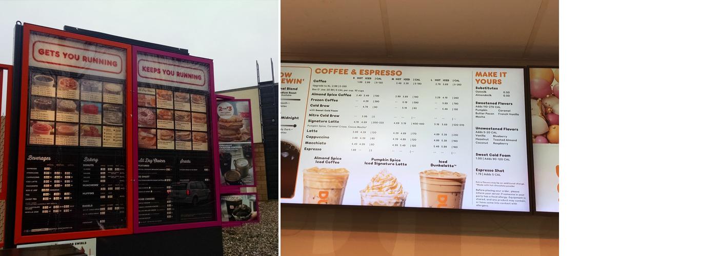 Dunkin' Menu