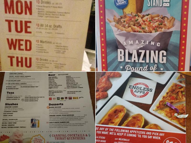 TGI Fridays Menu