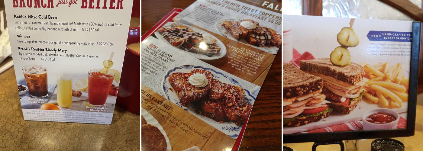 Bob Evans Menu
