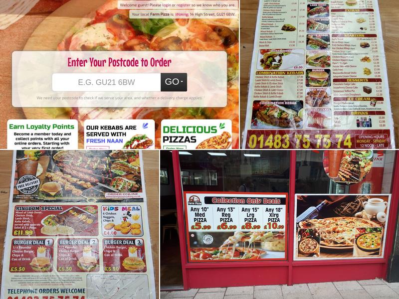 Farm Pizza & Kebab (Woking) Menu