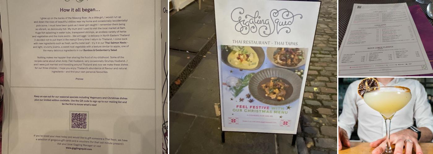 Giggling Squid - Guildford Menu