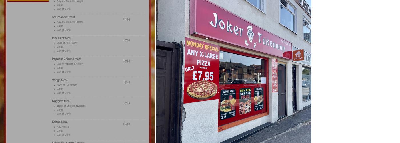 Joker Takeaway Menu