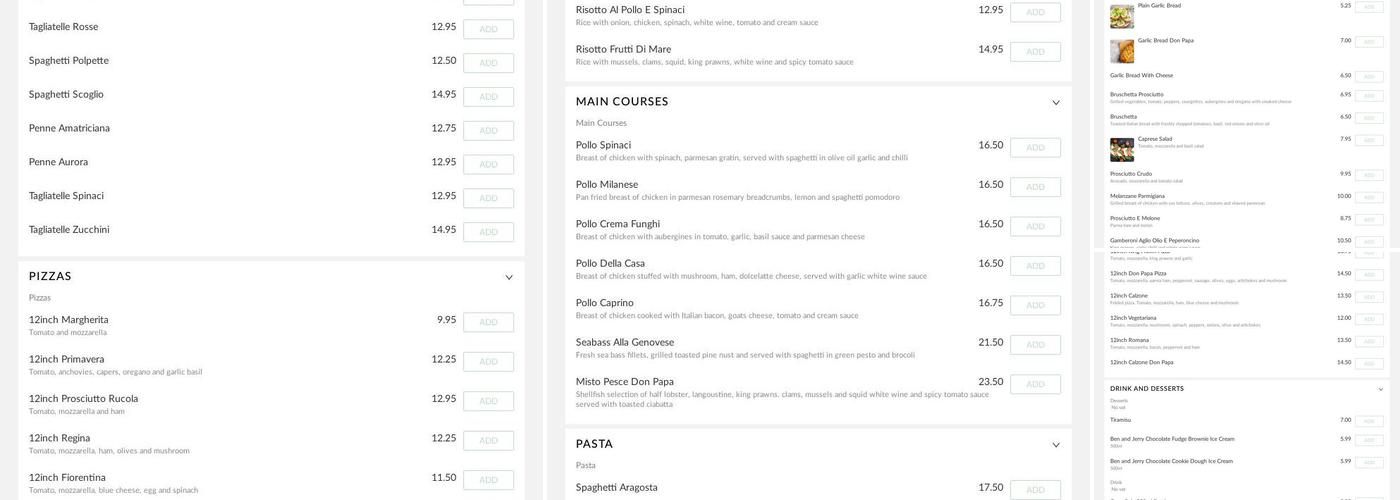 San Marco Restaurant Menu